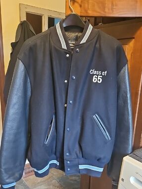 Retro Never Worn Holloway Navy  'Class of 65' Varsity Jacket.
